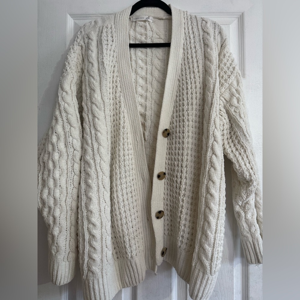 Altar'd State Cream Knit Sweater